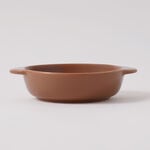 Alberto 6.8" ceramic roung baking pan 17.3*13.8*4cm, brown image number 1