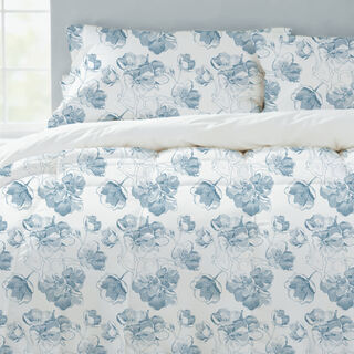 Cottage 6pcs lily slate design microfiber comforter set, king 220*240cm