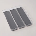 Alberto non slip 3 compartments drawer organizer 40*32*4.7cm, clear image number 0