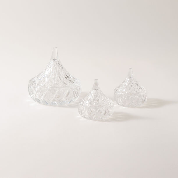 دلتي تمرية زجاج بغطاء image number 1