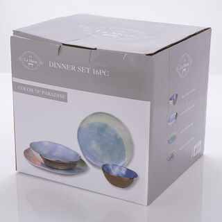 16 Pcs Clr Prds Dinner Set 