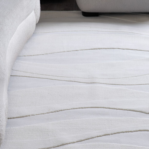Boutique Blanche wave wool carpet 160*230cm image number 0