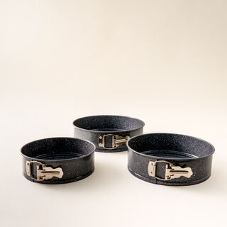 Alberto carbon steel cake 3pcs set 20cm, 23cm, 25cm in grey