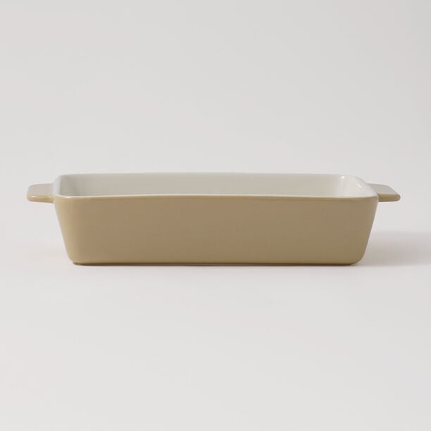 Alberto ceramic baking pan with metal grid 2000ml 32*19.7*6cm, beige image number 1