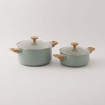 البرتو طقم قدور الومنيوم 9 قطع، أخضر image number 1