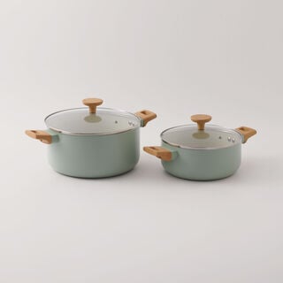 البرتو طقم قدور الومنيوم 9 قطع، أخضر