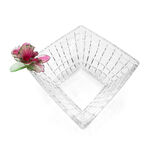 La Mesa Glass Bowl With Pink Crystal Flower 31Cm image number 1