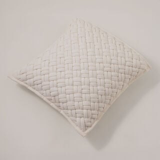 Boutique Blanche cotton square cushion cover 45*45cm, white