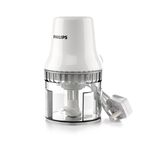 Philips Chopper 0.7L Mini 450W White/Clear, Plastic. S.Steel Blade. image number 2