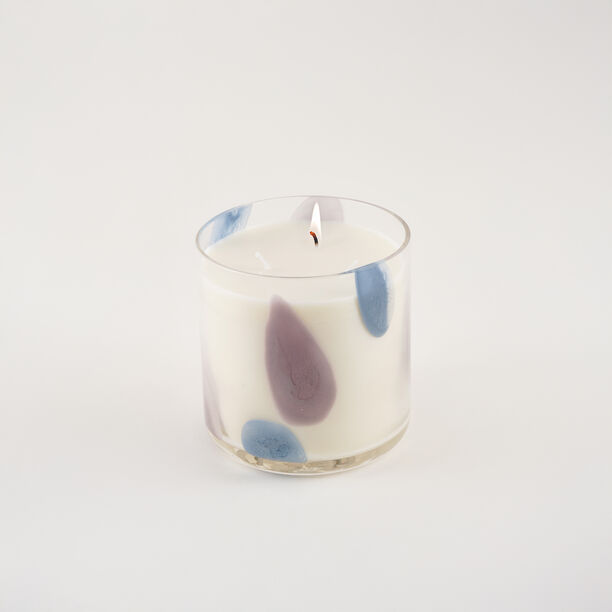 Homez glass coral scented candle, lavender thyme 1000G image number 1