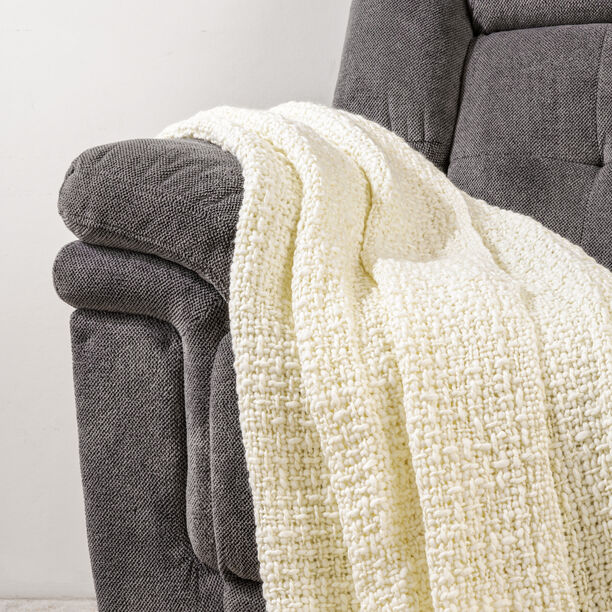 Bouble woven throw with lurex 130*170 cm beige image number 1
