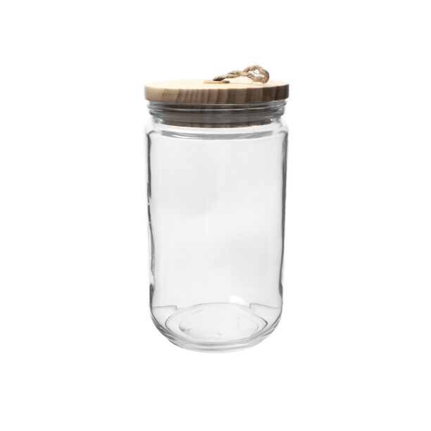 Alberto Glass Canister With Wooden Lid image number 1