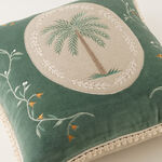 Homez Green Framed Palm Cushion Cover, 45*45Cm image number 3