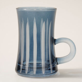 Dallaty glass 12pcs tea cup set, blue