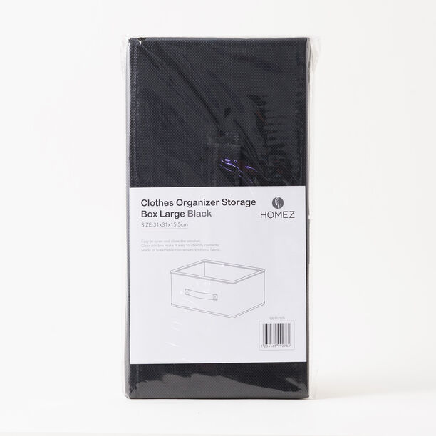 Homez Polyester Clothes Organizer, Black, 33*26*33Cm image number 4