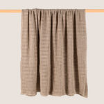 Boutique Blanche Waffle 100% Cotton Woven Throw Natural 130*180cm image number 1