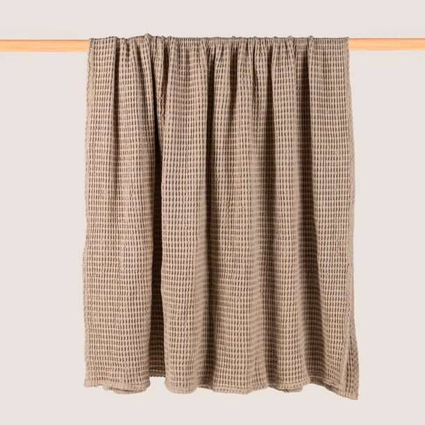 Boutique Blanche Waffle 100% Cotton Woven Throw Natural 130*180cm image number 1