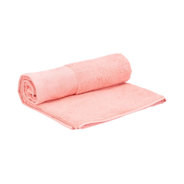 Embroidered Border Cotton Bath Towel 70*140 cm Peche image number 1