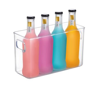Transparent acrylic fridge storage basket 255*100*150mm