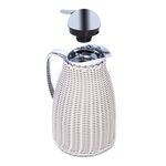 Dallaty Stainless Steel Vacuum Flask Rattan With Design Of Bamboo Grey 1L image number 2