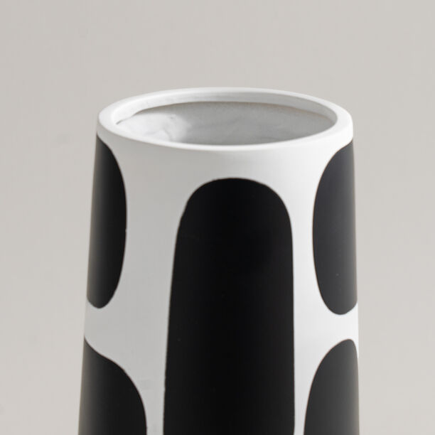 Homez black memphis ceramic vase 15*12.5*30.5cm image number 1