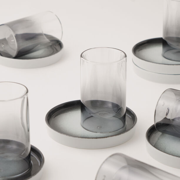 Dallaty porcelain tea cup set 12pcs, black image number 1