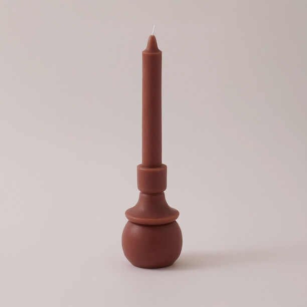 Homez Mono Wax Candle 8*30Cm, Brown image number 1