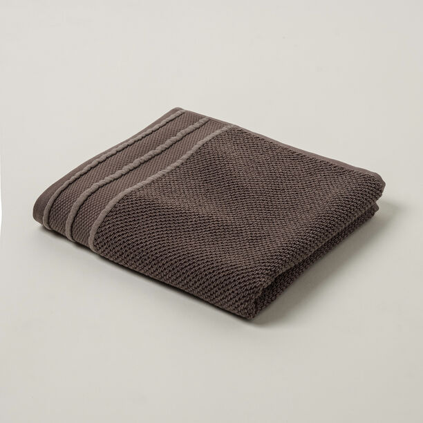 Boutique Blanche jaquard cotton hand towel, brown, 100*50cm image number 4