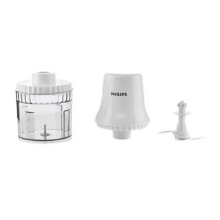 Philips Chopper 0.7L Mini 450W White/Clear, Plastic. S.Steel Blade.