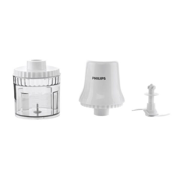 Philips Chopper 0.7L Mini 450W White/Clear, Plastic. S.Steel Blade. image number 0
