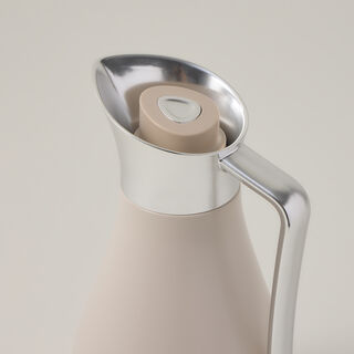 Steel Vacuum Flask Matt Silver And Pink 1.0L