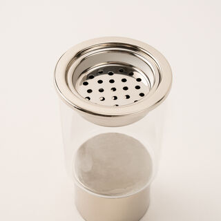 Oulfa collection silver metal & glass oud burner 11*18.5 cm