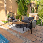 4 Piece Rope Sofa Set With Relax Chair And Round Coffe Table image number 1