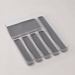 Alberto non slip 6 compartments drawer organizer 40*32*4.7cm, clear image number 0