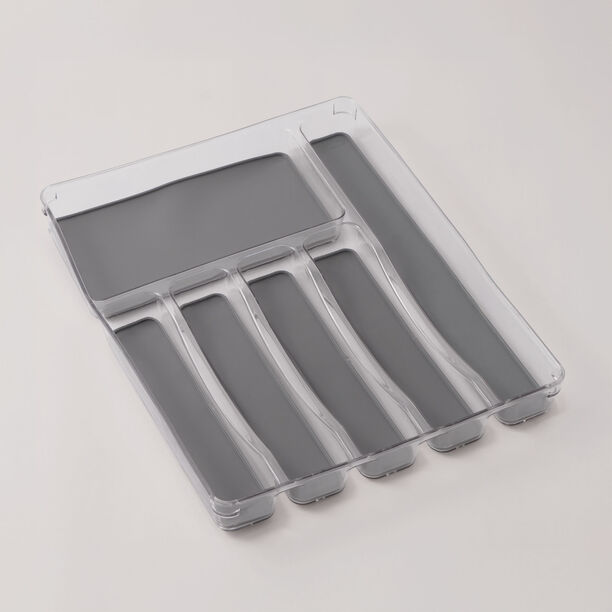 Alberto non slip 6 compartments drawer organizer 40*32*4.7cm, clear image number 0