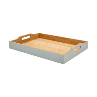 Dallaty grey bamboo serving tray 47*34*7 cm