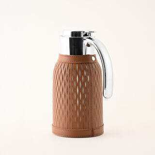 Dallaty brown leather vacuum flask 1.2L