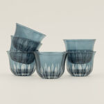 Dallaty 6pcs glass coffee cup set, blue image number 1