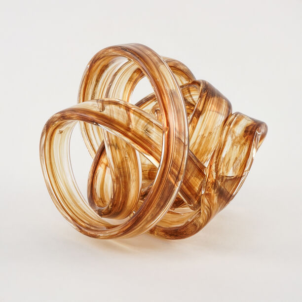 قطعة ديكور منزلية زجاج لون بني مقاس 15*15*15 سم image number 1