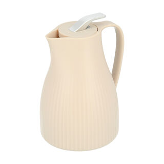 Plastic Vacuum Flask Bear Beige 1L