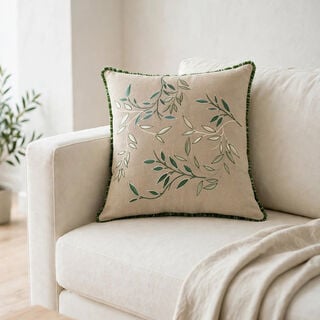 Homez Botanical Leaf Cushion Cover, 45*45Cm