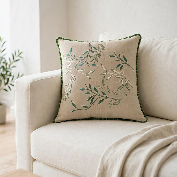 Homez Botanical Leaf Cushion Cover, 45*45Cm image number 1