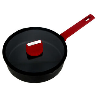 Deep Fry Pan with Glass Lid & Soft Touch Handle