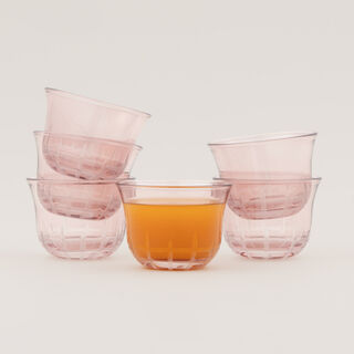 Dallaty 6pcs arabic coffee cup set, light purple