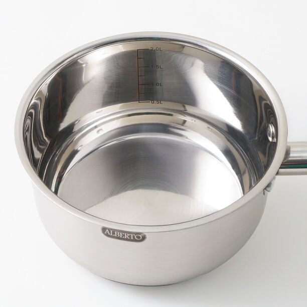 Alberto stainless steel saucepan with lid, silver 2.4L image number 2