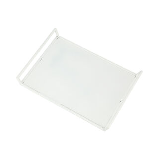 Steel Tray Rectangular Arabgraph White