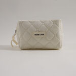 بنتولا حقيبة تخزين مكياج قماشية 16.5*8*13.5سم، أبيض image number 0