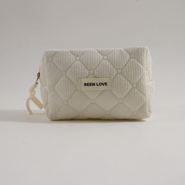 بنتولا حقيبة تخزين مكياج قماشية 16.5*8*13.5سم، أبيض image number 0