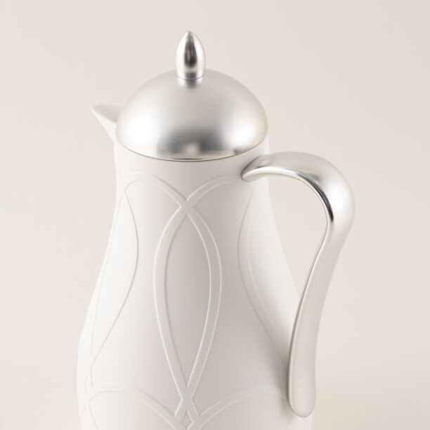 Dallaty White and Silver Plastic Flask, 1L 2 Pieces image number 3