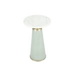 Drinktable Glass Base White Marble Top 30 *51 cm image number 3